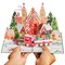 Paper Love 3D Christmas Pop Up Card - Festive Gingerbread Village & Train, Perfect for Holiday Greeting - 5" x 7" Cover